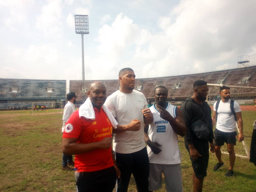 Anthony Joshua in National Stadium Surulere Lagos 