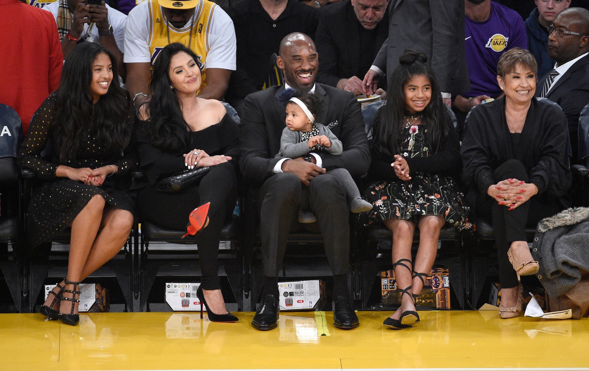 Kobe Bryant and his family 