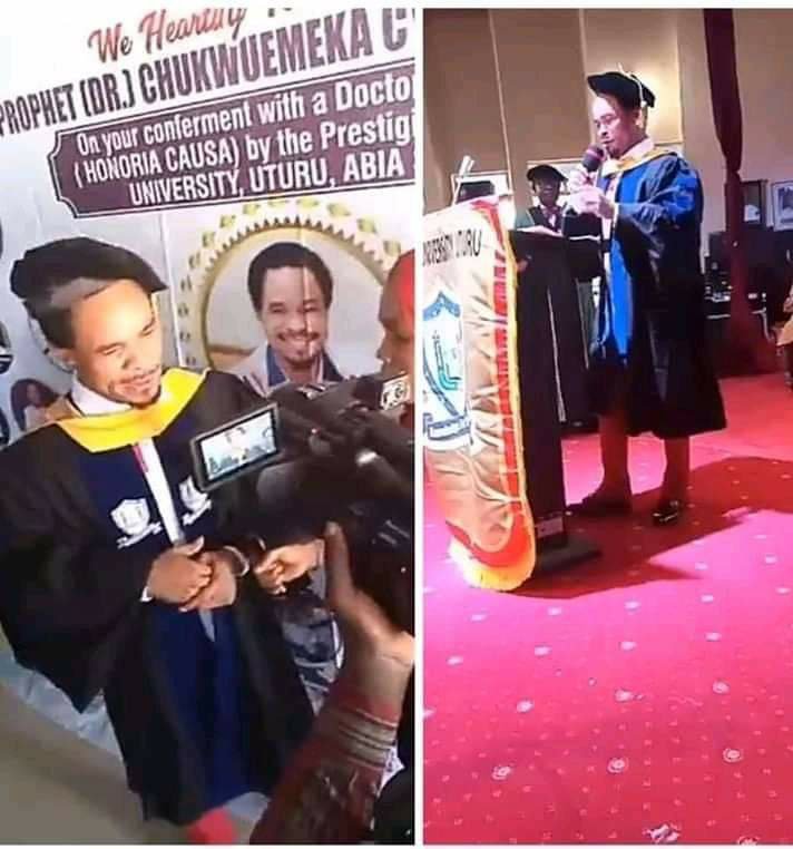 Odumeje bags a doctorate from Uturu University 