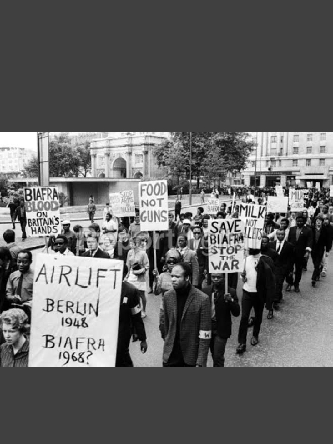 Biafran protest during the Civil war