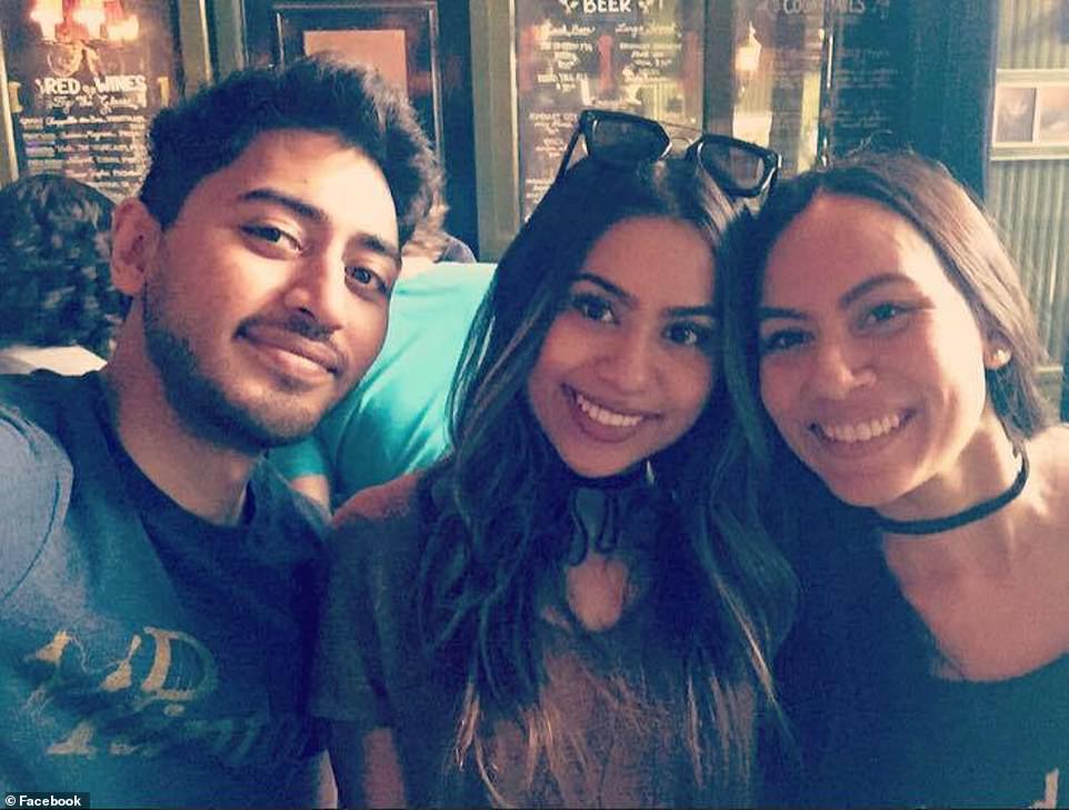 Fahim Saleh is pictured with his two sisters, Rif Saleh (center) and Ruby Bashir (right). It is not known which of them made the grisly discovery