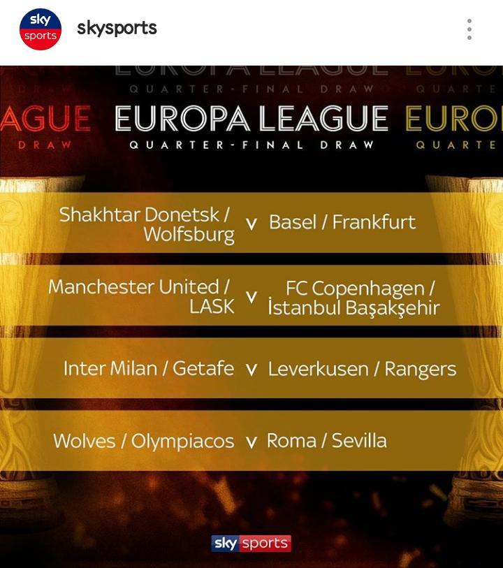 EUROPA league 2020 fixtures 