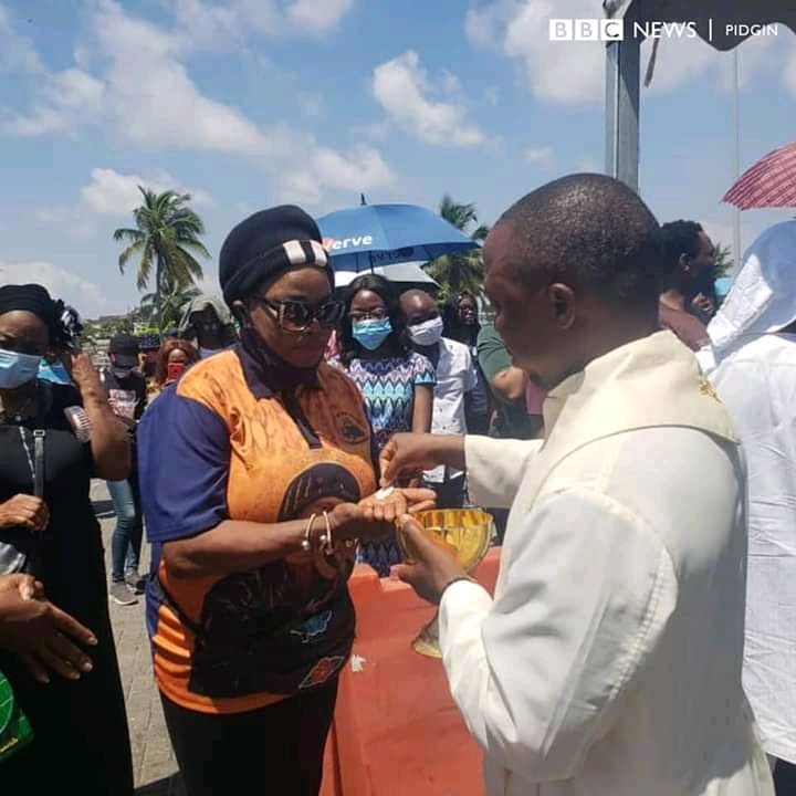 Catholic mass at Lekki toll gate