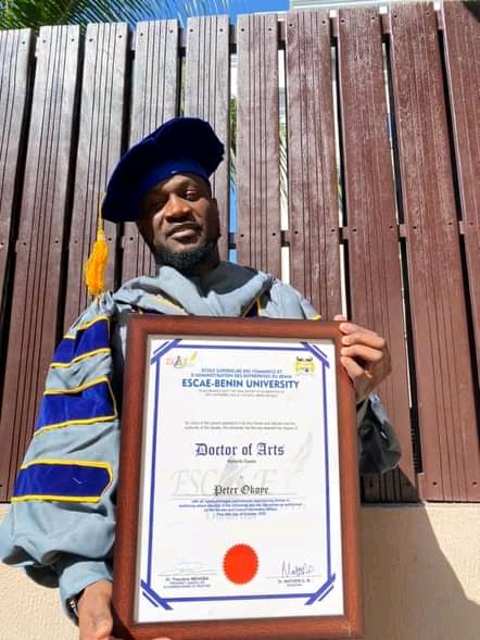 Peter Okoye bags doctorate degree