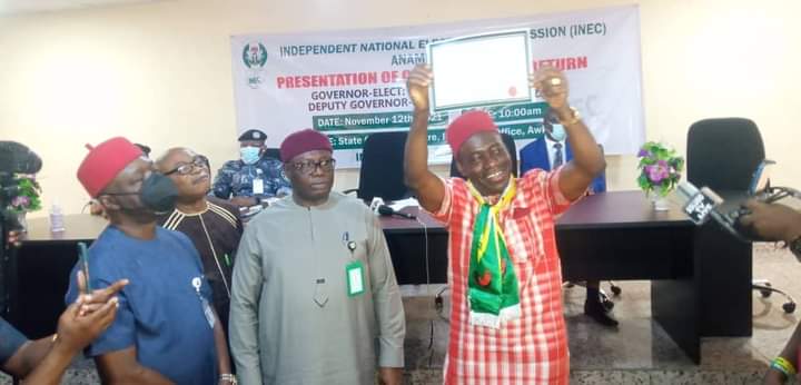 Soludo presented with certificate of return in Awka