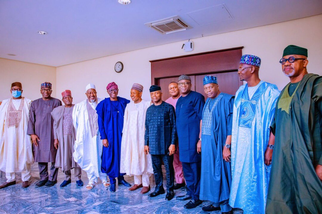 Osinbajo with APC Governors over ASUU 