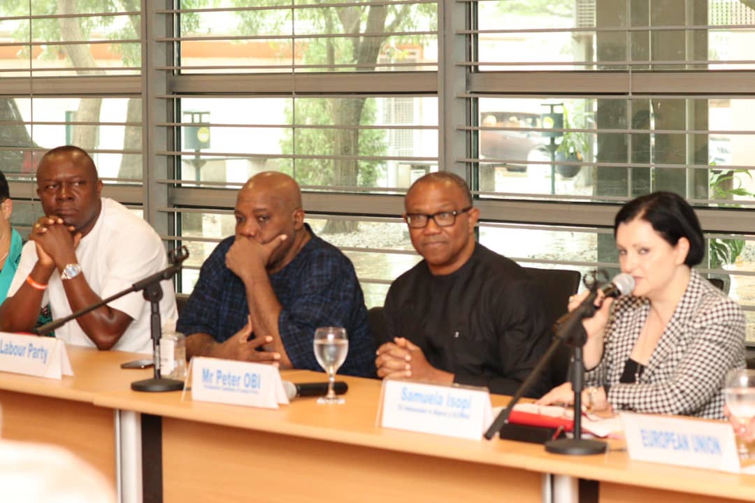 Peter Obi meeting with EU and UN Ambassadors