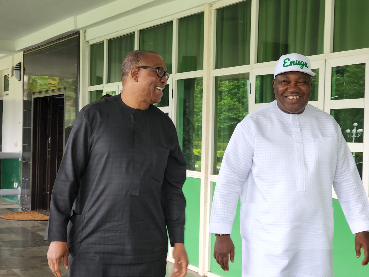 Peter Obi with Governor Ugwuanyi in Enugu state