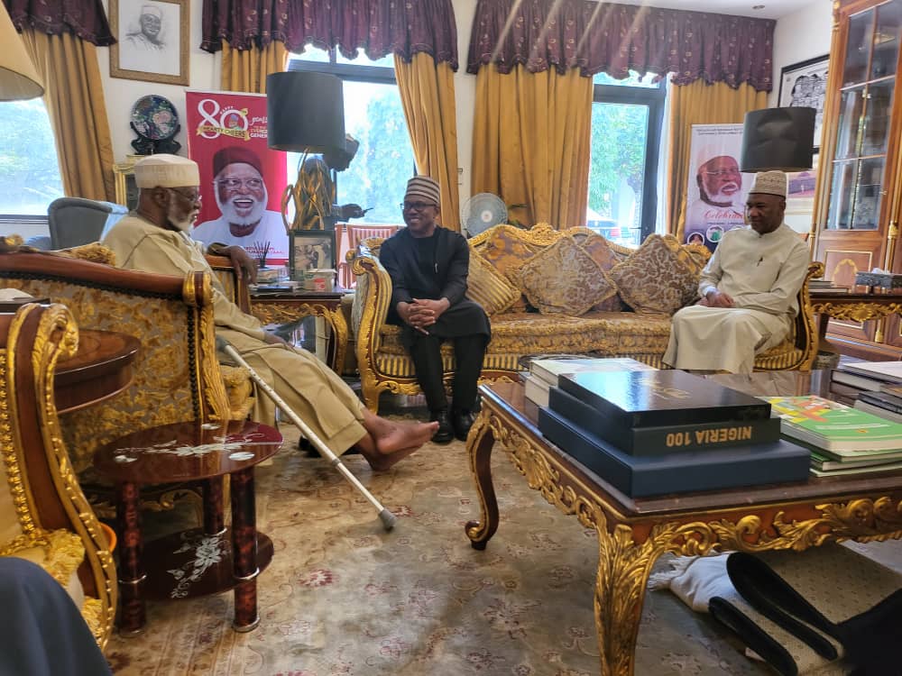 Peter Obi and Yusuf Datti-Babba Ahmed visits Abdulsalami Abubakar 