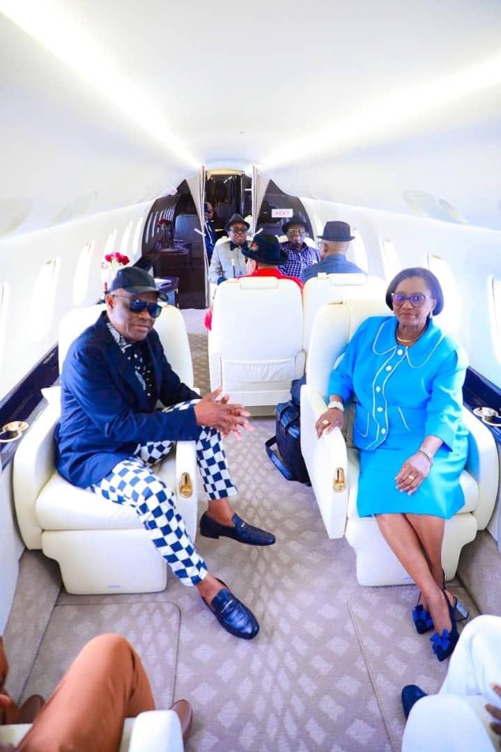 Wike and Legacy 600 aircraft that touched down on Rivers state soil