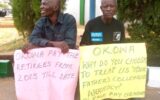 Pensioners in Delta state protest