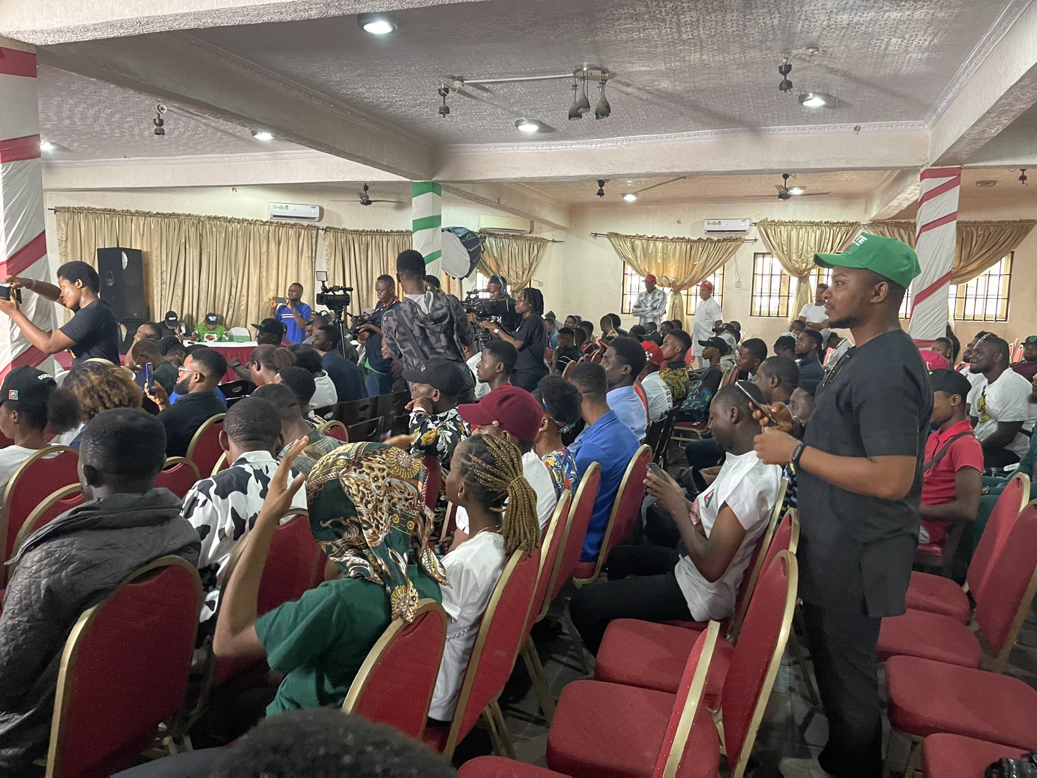 Peter Obi at a Townhall meeting with Nigeria Obidients Students 