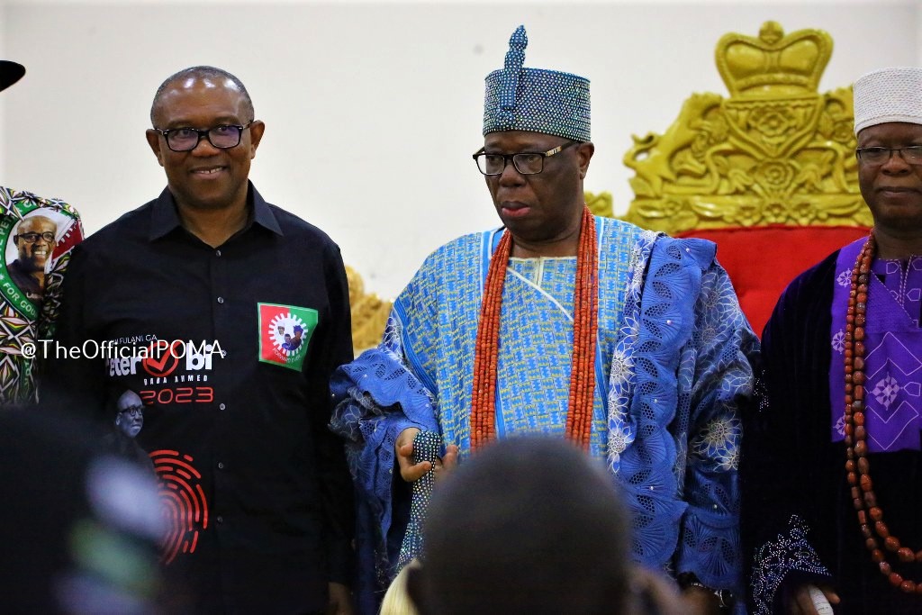 Peter Obi at Etiti state and Palace 