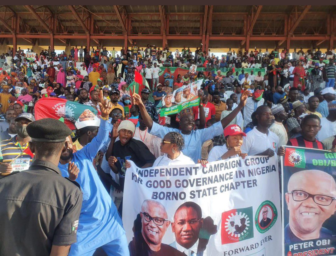 Peter Obi in Borno campaign rally 