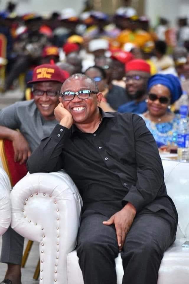 Peter Obi of the Labour party smiling at an event. 