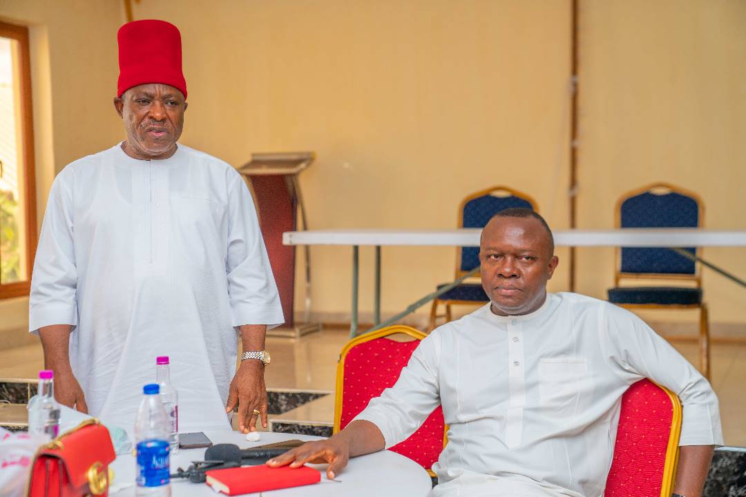 Peter Obi with Anambra Labour party members 