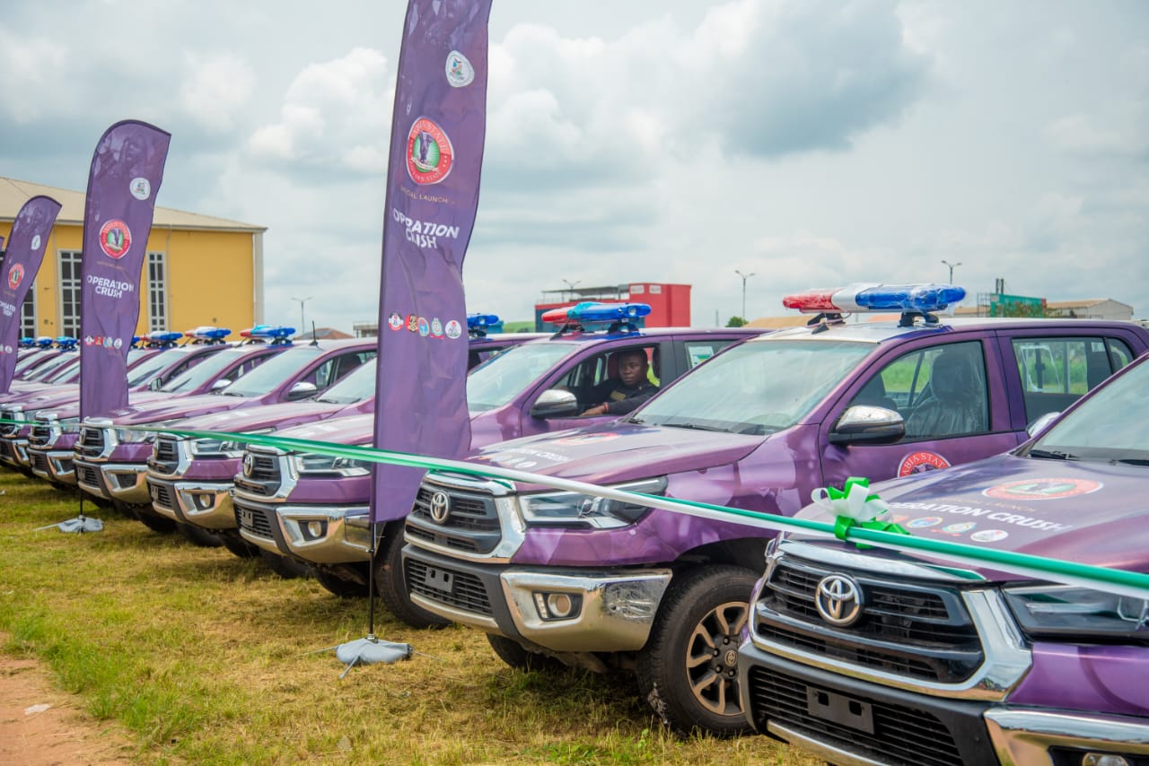 Alex otti in Abia with Toyota vehicles 