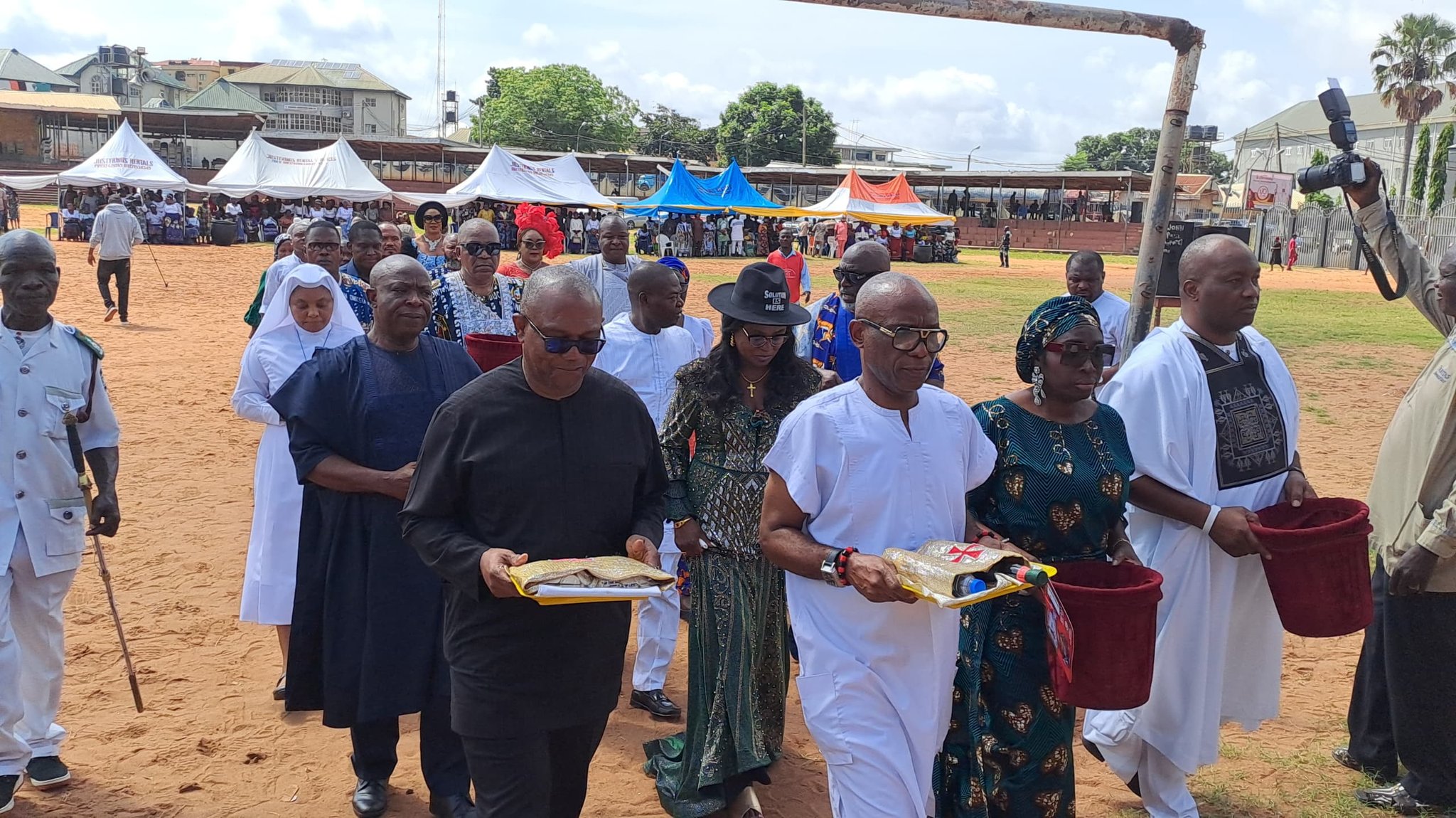 Peter Obi in Enugu for Bishop Gbuji's Golden Jubilee Anniversary 