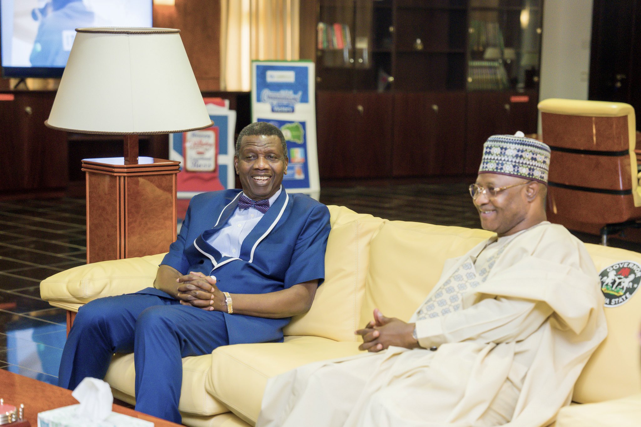 Senator Uba Sani of kanduna with Enoch Adeboye 