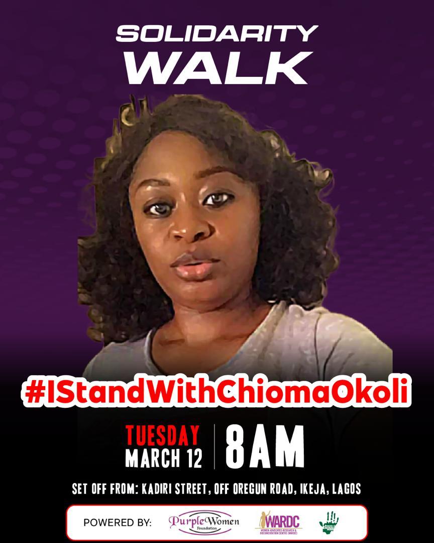 Women protest for Chioma Okoli against Erisco 