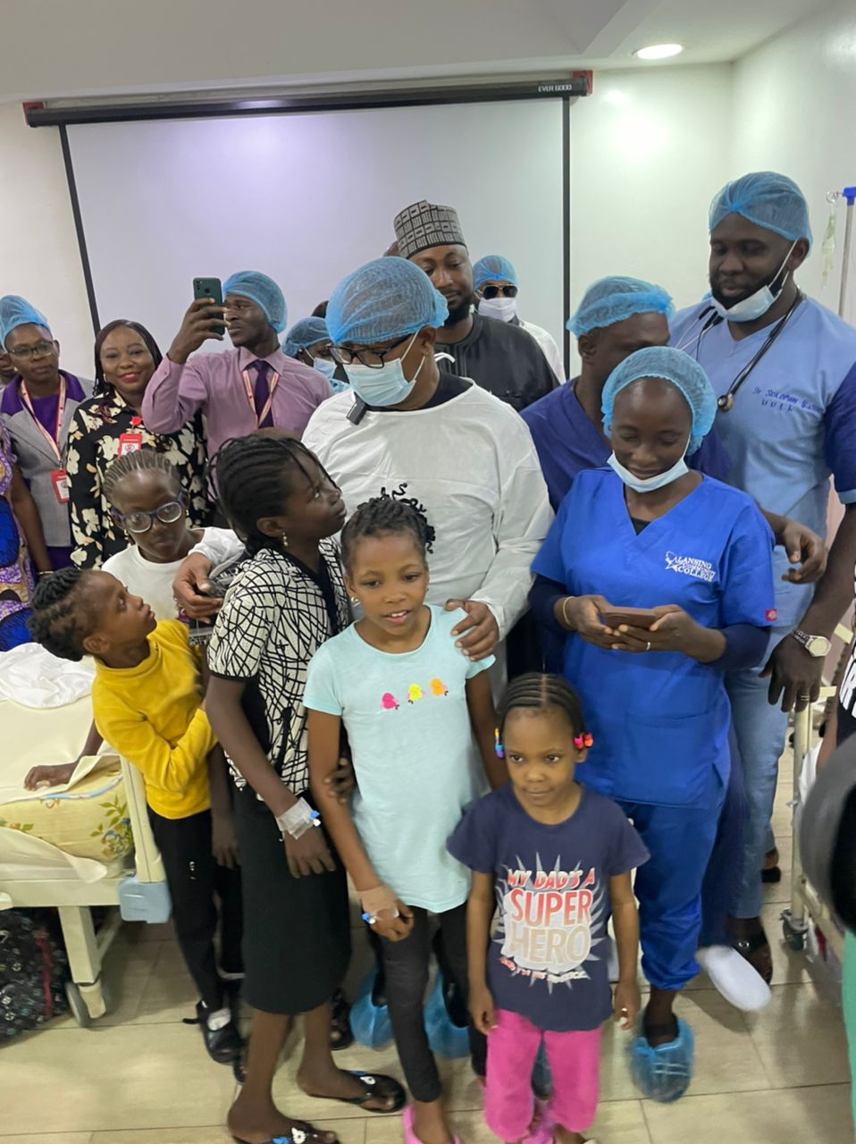 Peter Obi at Saving Little Hearts Program at Cardiocare Multi-Specialist Hospital in Abuja.