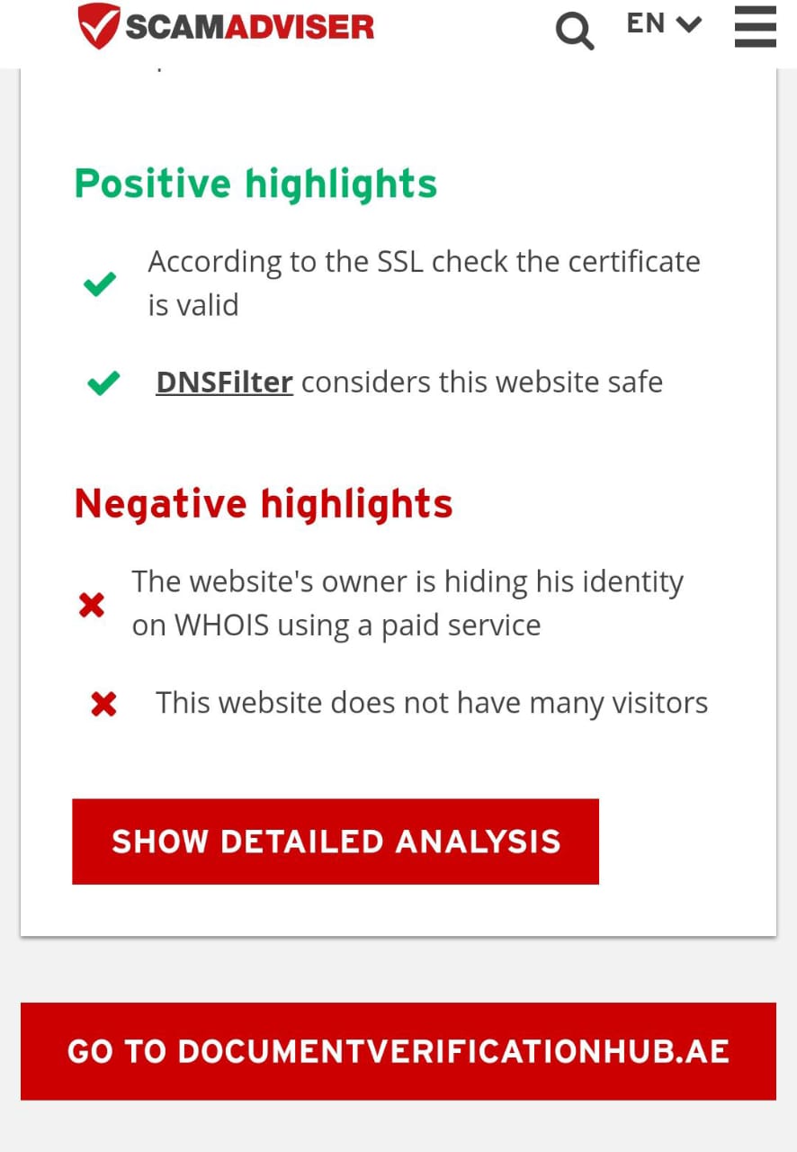 Possible government scam using fake website on UAE visa vs Nigeria