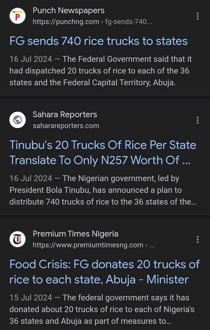 Tinubu's rice Palliatives 