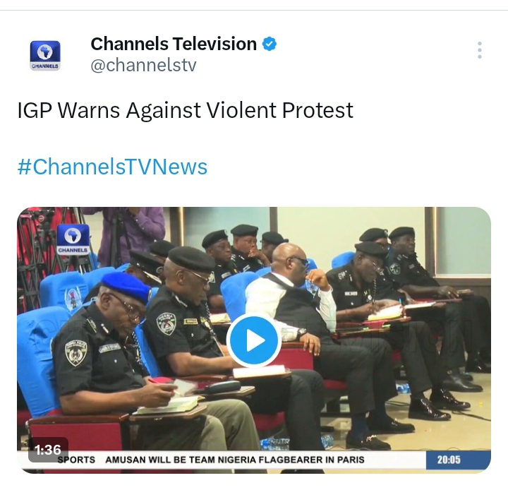 Police on nationwide protest 