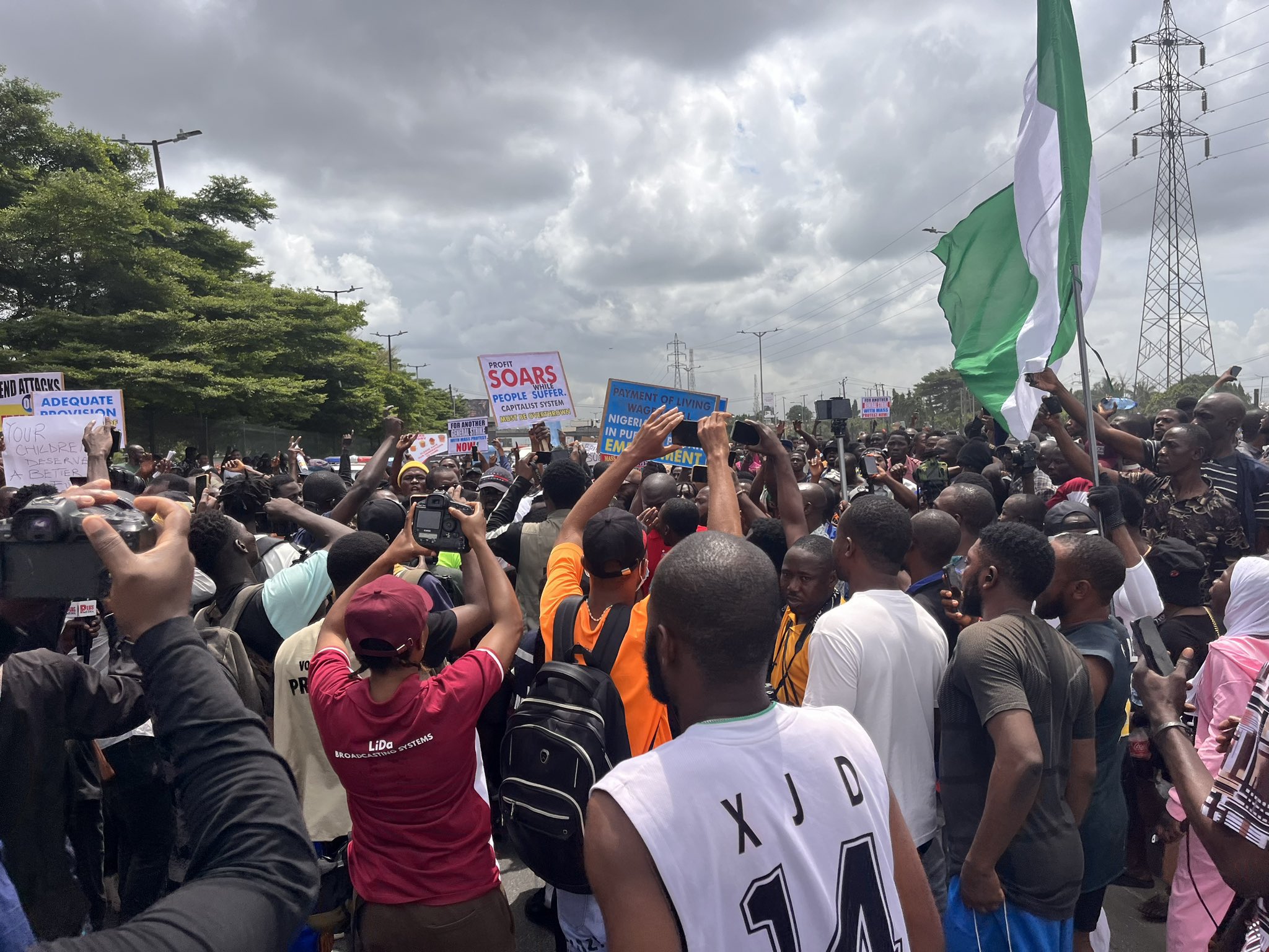 Protest ongoing in Lagos