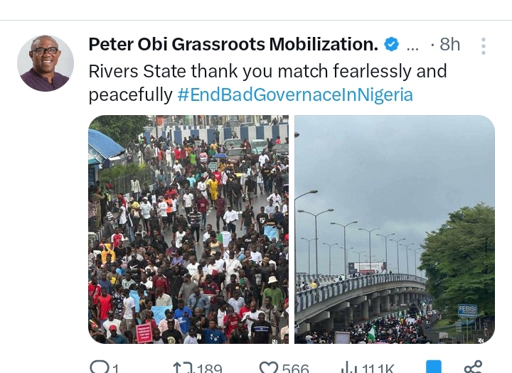 Protesters in Port Harcourt 