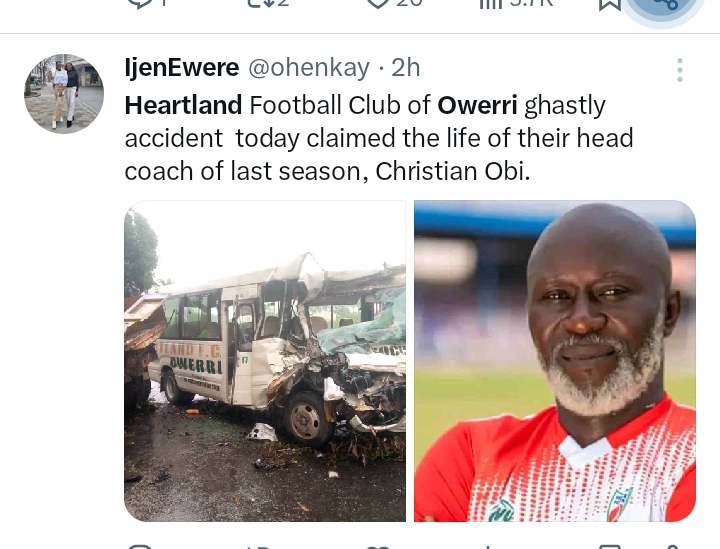 Christian Obi, Heartland FC coach 