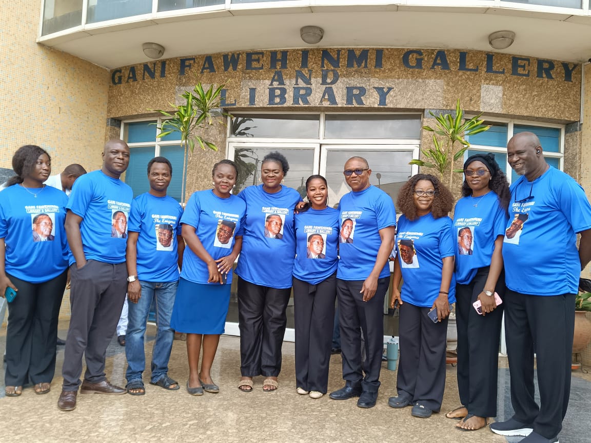 Peter Obi at Gani Fawehinmi Gallery and library 