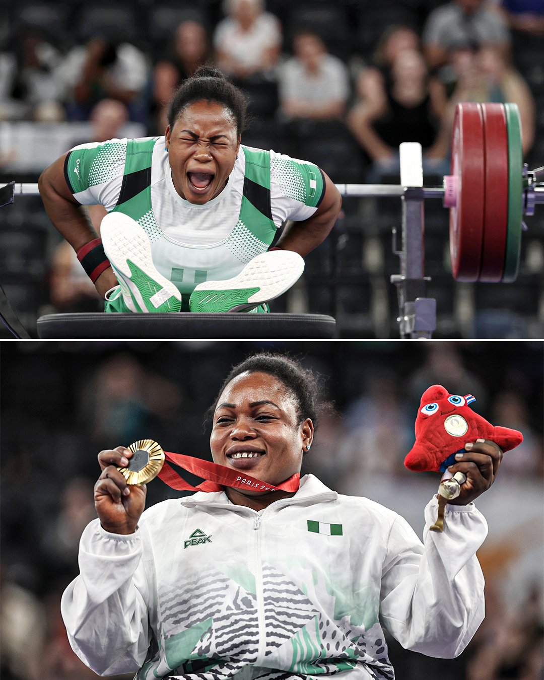 Nigerian Mark paralympic gold medal