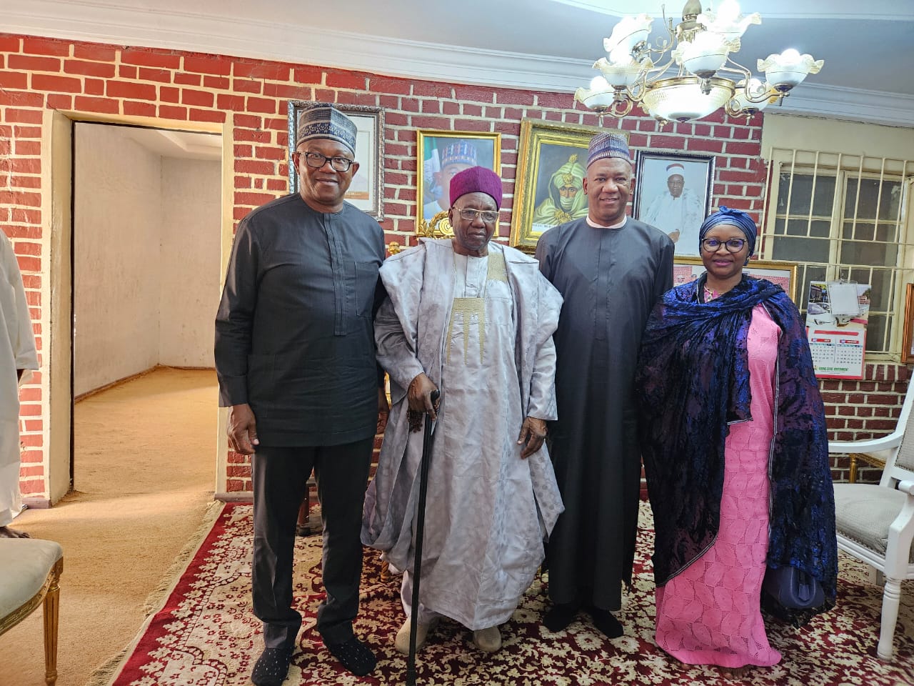 Peter Obi in Borno State for flood victims 