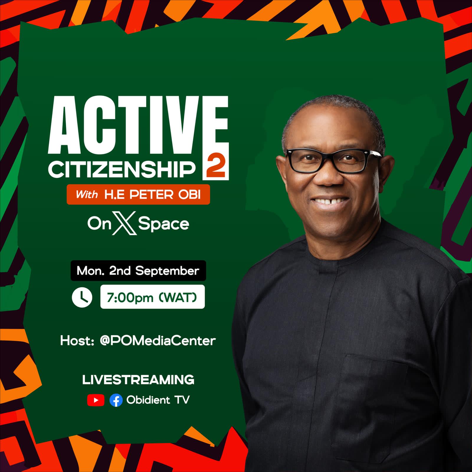 Peter Obi on Twitter space 