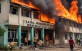 Rivers Secretariat burnt