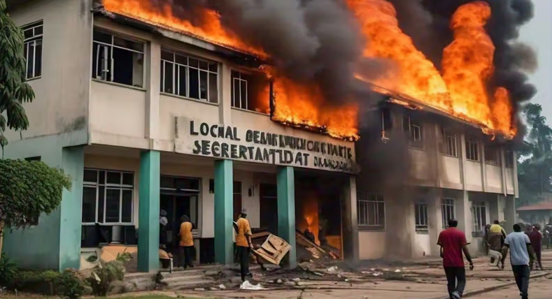 Rivers Secretariat burnt