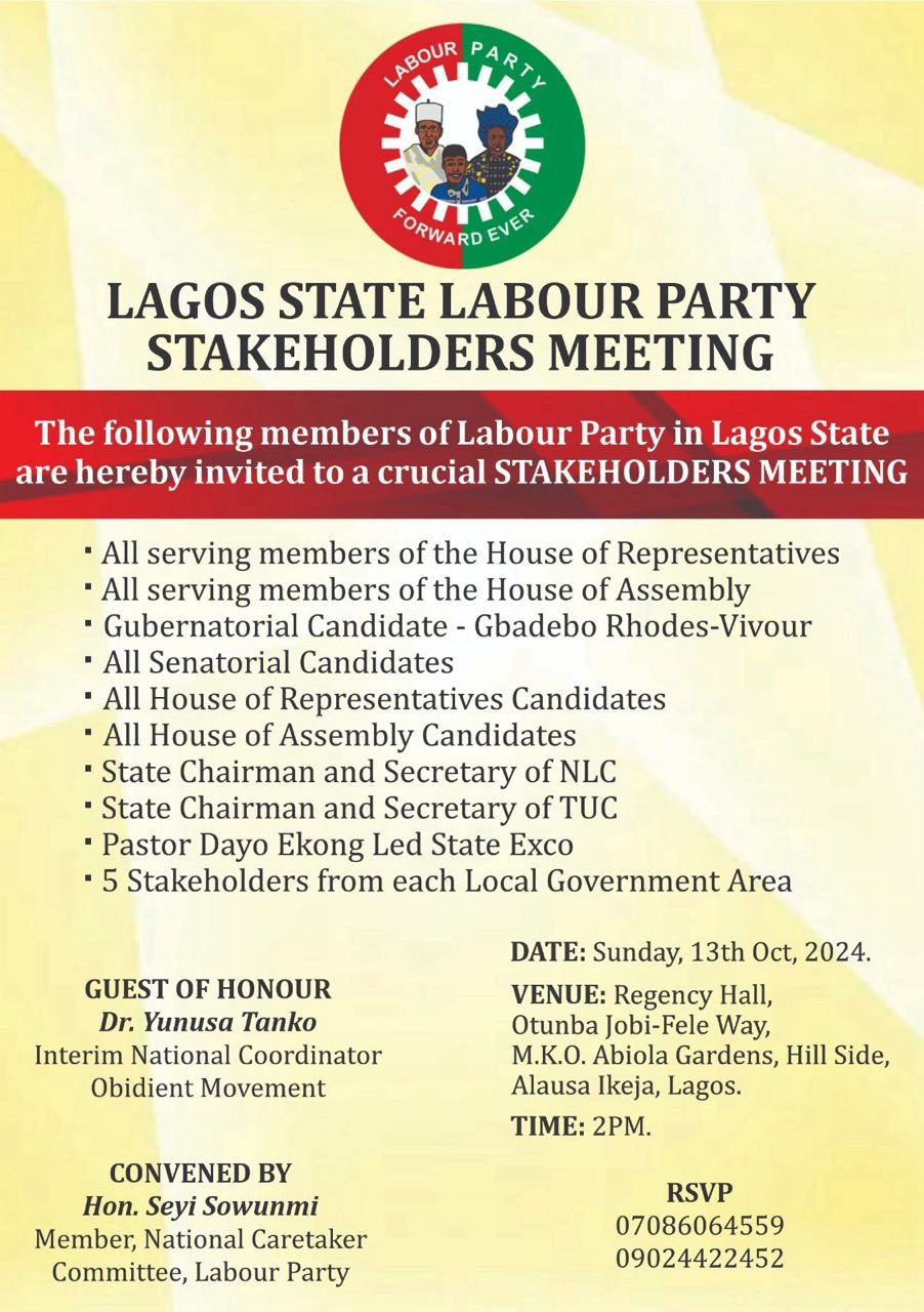 Labour Party stake holders meeting 