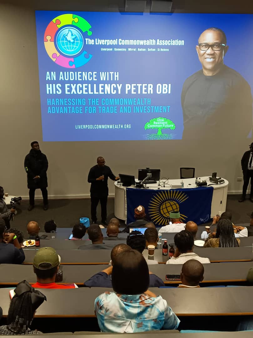 Peter Obi in Liverpool for commonwealth lecture