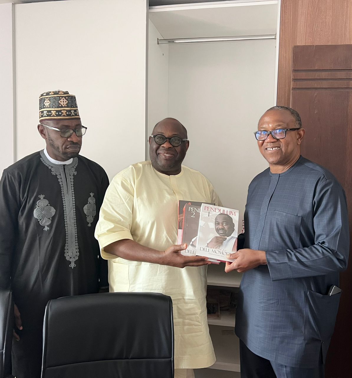 L-R : Yinusa Tanko, Dele Momodu and Peter Obi